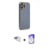 MARSİLYAN™- iPhone 13 Pro Max Kılıf Yankı Serisi - Siyah Bilvis 5in1 3D Magic Cam Ekran Koruyucu + Pers Alüminyum Kamera Lens - SABE