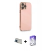 MARSİLYAN™- iPhone 13 Pro Max Kılıf Yankı Serisi - Siyah Bilvis 5in1 3D Magic Cam Ekran Koruyucu + Rainbow Kamera Lens Koruma Cam - MI