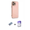 MARSİLYAN™- iPhone 13 Pro Max Kılıf Yankı Serisi - Siyah Bilvis 5in1 3D Magic Cam Ekran Koruyucu + Shine Kamera Lens Koruma Cam - PE