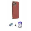 MARSİLYAN™- iPhone 13 Pro Max Kılıf Yankı Serisi - Siyah Bilvis 5in1 3D Magic Cam Ekran Koruyucu + Shine Kamera Lens Koruma Cam - GI