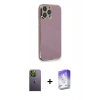 MARSİLYAN™- iPhone 13 Pro Max Kılıf Yankı Serisi - Siyah Bilvis 5in1 3D Magic Cam Ekran Koruyucu + Neon Fosforlu Kamera Lens - YL