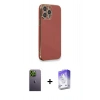 MARSİLYAN™- iPhone 13 Pro Max Kılıf Yankı Serisi - Siyah Bilvis 5in1 3D Magic Cam Ekran Koruyucu + Neon Fosforlu Kamera Lens - YL