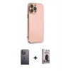 MARSİLYAN™- iPhone 13 Pro Max Kılıf Yankı Serisi - Siyah Bilvis Hayalet Cam Ekran Koruyucu + Neon Fosforlu Kamera Lens - BZ