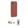 MARSİLYAN™- iPhone 13 Pro Max Kılıf Yankı Serisi - Siyah Bilvis Hayalet Cam Ekran Koruyucu + Rainbow Kamera Lens Koruma Cam - BZ