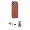MARSİLYAN™- iPhone 13 Pro Max Kılıf Yankı Serisi - Siyah Bilvis Hayalet Cam Ekran Koruyucu + Pers Alüminyum Kamera Lens - GD