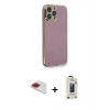 MARSİLYAN™- iPhone 13 Pro Max Kılıf Yankı Serisi - Siyah Bilvis Hayalet Cam Ekran Koruyucu + Pers Alüminyum Kamera Lens - KI