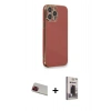 MARSİLYAN™- iPhone 13 Pro Max Kılıf Yankı Serisi - Siyah Bilvis Hayalet Cam Ekran Koruyucu + Rainbow Kamera Lens Koruma Cam - KI