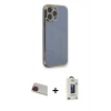 MARSİLYAN™- iPhone 13 Pro Max Kılıf Yankı Serisi - Siyah Bilvis Hayalet Cam Ekran Koruyucu + Rainbow Kamera Lens Koruma Cam - KI