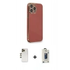 MARSİLYAN™- iPhone 13 Pro Max Kılıf Yankı Serisi - Siyah Bilvis Hayalet Cam Ekran Koruyucu + Shine Kamera Lens - GD
