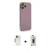 MARSİLYAN™- iPhone 13 Pro Max Kılıf Yankı Serisi - Siyah Bilvis Hayalet Cam Ekran Koruyucu + Shine Kamera Lens - GD