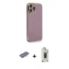 MARSİLYAN™- iPhone 13 Pro Max Kılıf Yankı Serisi - Siyah Bilvis Hayalet Cam Ekran Koruyucu + Renkli Kamera Lens Koruma Cam - TU
