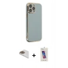 MARSİLYAN™- iPhone 13 Pro Max Kılıf Yankı Serisi - Siyah Joko 5D Cam + Pers Alüminyum Kamera Lens - GD