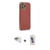 MARSİLYAN™- iPhone 13 Pro Max Kılıf Yankı Serisi - Siyah Joko 5D Cam + Pers Alüminyum Kamera Lens - GD