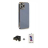 MARSİLYAN™- iPhone 13 Pro Max Kılıf Yankı Serisi - Siyah Joko 5D Cam + Raze Metal Kamera Lens - GD