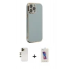 MARSİLYAN™- iPhone 13 Pro Max Kılıf Yankı Serisi - Siyah Joko 5D Cam + Shine Kamera Lens - GD