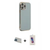 MARSİLYAN™- iPhone 13 Pro Max Kılıf Yankı Serisi - Siyah Joko 5D Cam + Rainbow Kamera Lens Koruma Cam - MI