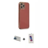 MARSİLYAN™- iPhone 13 Pro Max Kılıf Yankı Serisi - Siyah Joko 5D Cam + Rainbow Kamera Lens Koruma Cam - MI