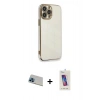 MARSİLYAN™- iPhone 13 Pro Max Kılıf Yankı Serisi - Siyah Joko 5D Cam + Rainbow Kamera Lens Koruma Cam - MI