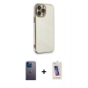 MARSİLYAN™- iPhone 13 Pro Max Kılıf Yankı Serisi - Siyah Joko 5D Cam + Neon Fosforlu Kamera Lens - MI