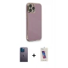 MARSİLYAN™- iPhone 13 Pro Max Kılıf Yankı Serisi - Siyah Joko 5D Cam + Neon Fosforlu Kamera Lens - MI