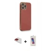 MARSİLYAN™- iPhone 13 Pro Max Kılıf Yankı Serisi - Siyah Joko 5D Cam + Pers Alüminyum Kamera Lens - KI