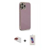 MARSİLYAN™- iPhone 13 Pro Max Kılıf Yankı Serisi - Siyah Joko 5D Cam + Pers Alüminyum Kamera Lens - KI
