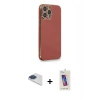 MARSİLYAN™- iPhone 13 Pro Max Kılıf Yankı Serisi - Siyah Joko 5D Cam + Pers Alüminyum Kamera Lens - LT