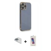 MARSİLYAN™- iPhone 13 Pro Max Kılıf Yankı Serisi - Siyah Joko 5D Cam + Pers Alüminyum Kamera Lens - SABE
