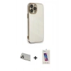 MARSİLYAN™- iPhone 13 Pro Max Kılıf Yankı Serisi - Siyah Joko 5D Cam + Rainbow Kamera Lens Koruma Cam - BZ