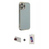 MARSİLYAN™- iPhone 13 Pro Max Kılıf Yankı Serisi - Siyah Joko 5D Cam + Rainbow Kamera Lens Koruma Cam - KI
