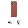 MARSİLYAN™- iPhone 13 Pro Max Kılıf Yankı Serisi - Siyah Joko 5D Cam + Rainbow Kamera Lens Koruma Cam - KI