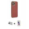 MARSİLYAN™- iPhone 13 Pro Max Kılıf Yankı Serisi - Siyah Joko 5D Cam + Rainbow Kamera Lens Koruma Cam - MR