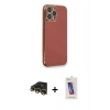 MARSİLYAN™- iPhone 13 Pro Max Kılıf Yankı Serisi - Siyah Joko 5D Cam + Raze Metal Kamera Lens - GD