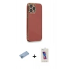 MARSİLYAN™- iPhone 13 Pro Max Kılıf Yankı Serisi - Siyah Joko 5D Cam + Shine Kamera Lens Koruma Cam - MI