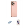 MARSİLYAN™- iPhone 13 Pro Max Kılıf Yankı Serisi - Siyah Joko 5D Cam + Shine Kamera Lens Koruma Cam - MI