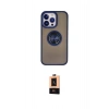 MARSİLYAN™- iPhone 13 Pro Max Kılıf Yörünge Çizgi - Şeffaf Maxco Cam Ekran Koruyucu