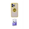 MARSİLYAN™- iPhone 13 Pro Max Kılıf Yörünge Çizgi - Siyah Bilvis 5in1 5D Magic Hayalet Cam Ekran Koruyucu