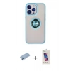 MARSİLYAN™- iPhone 13 Pro Max Kılıf Yörünge Çizgi - Siyah Joko 5D Cam + Shine Kamera Lens Koruma Cam - MI