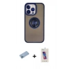 MARSİLYAN™- iPhone 13 Pro Max Kılıf Yörünge Çizgi - Siyah Joko 5D Cam + Shine Kamera Lens Koruma Cam - MI