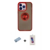 MARSİLYAN™- iPhone 13 Pro Max Kılıf Yörünge Çizgi - Siyah Joko 5D Cam + Shine Kamera Lens Koruma Cam - MI