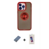 MARSİLYAN™- iPhone 13 Pro Max Kılıf Yörünge Çizgi - Siyah Joko 5D Cam + Metal Kamera Lens Koruma Cam - AKYL