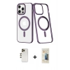 MARSİLYAN™- iPhone 13 Pro Max Kılıf Yörünge Minimal - Siyah 6D Mat Seramik Hayalet Nano Ekran Koruyucu + Shine Kamera Lens - GD