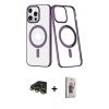 MARSİLYAN™- iPhone 13 Pro Max Kılıf Yörünge Minimal - Siyah Bilvis 3D Cam Ekran Koruyucu + Raze Metal Kamera Lens - GD