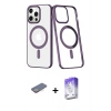 MARSİLYAN™- iPhone 13 Pro Max Kılıf Yörünge Minimal - Siyah Bilvis 5in1 3D Magic Cam Ekran Koruyucu + Renkli Kamera Lens Koruma Cam - SI