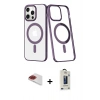 MARSİLYAN™- iPhone 13 Pro Max Kılıf Yörünge Minimal - Siyah Bilvis Hayalet Cam Ekran Koruyucu + Pers Alüminyum Kamera Lens - KI