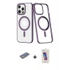 MARSİLYAN™- iPhone 13 Pro Max Kılıf Yörünge Minimal - Siyah Joko 5D Cam + Renkli Kamera Lens Koruma Cam - SI
