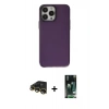 MARSİLYAN™- iPhone 13 Pro Max Kılıf Zirve Doku Koleksiyonu - Şeffaf 360 Full Body Arka Koruyucu + Raze Metal Kamera Lens - GD
