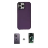 MARSİLYAN™- iPhone 13 Pro Max Kılıf Zirve Doku Koleksiyonu - Şeffaf 360 Full Body Arka Koruyucu + Neon Fosforlu Kamera Lens - BZ
