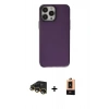 MARSİLYAN™- iPhone 13 Pro Max Kılıf Zirve Doku Koleksiyonu - Şeffaf Maxco Cam Ekran Koruyucu + Raze Metal Kamera Lens - GD