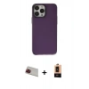 MARSİLYAN™- iPhone 13 Pro Max Kılıf Zirve Doku Koleksiyonu - Şeffaf Maxco Cam Ekran Koruyucu + Rainbow Kamera Lens Koruma Cam - KI